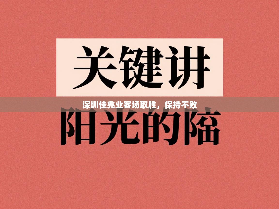 深圳佳兆业客场取胜，保持不败  第1张